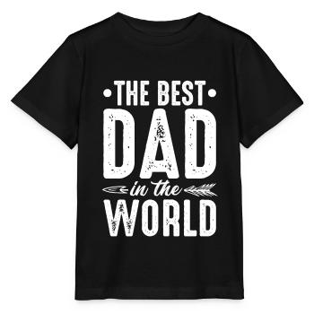 The best dad in the world Father's Day - Stanley/Stella MINI CREATOR Kids’ T-Shirt - black - Front - Mikhail (115cm)