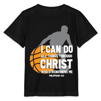 Basketball sport club Jesus - Stanley/Stella MINI CREATOR Kids’ T-Shirt - black - Front - Mikhail (115cm)