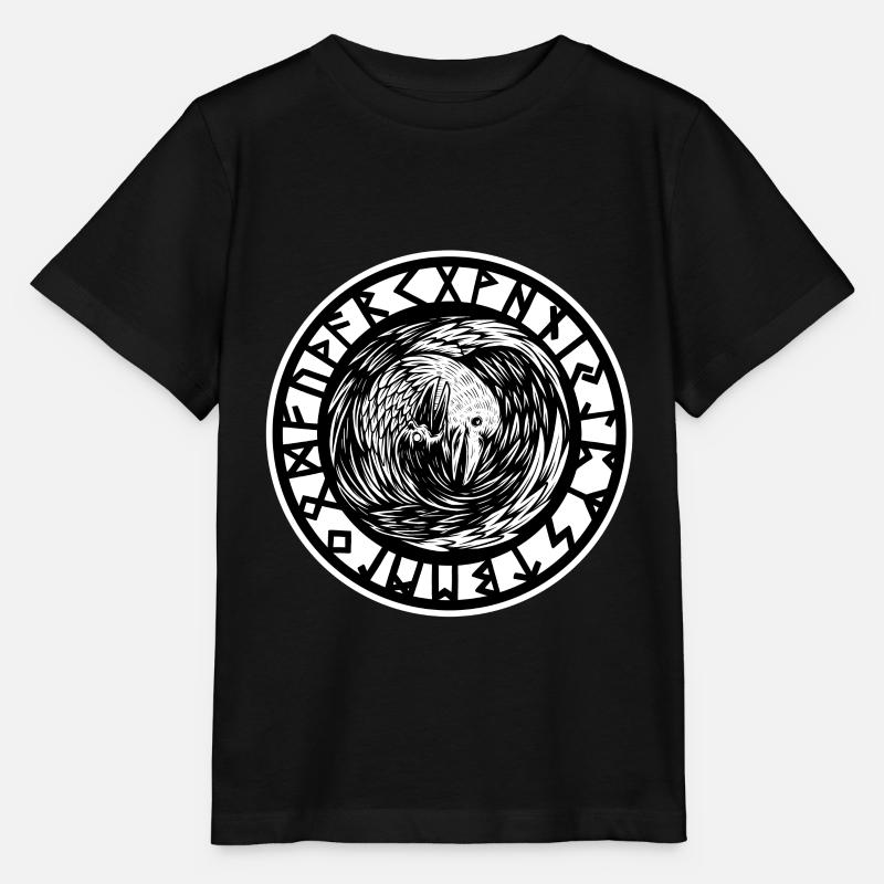Corbeaux vikings runes corbeaux Odin - T-shirt bio MINI CREATOR Stanley/Stella Enfant - noir