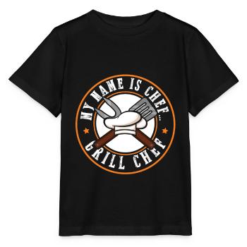 Grillchef Grill Chef Grillmeister Griller - Stanley/Stella MINI CREATOR Kids’ T-Shirt - black - Front - Mikhail (115cm)