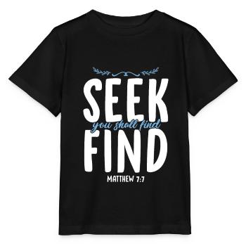 Verset de la Bible Bible Jésus - T-shirt bio MINI CREATOR Stanley/Stella Enfant - noir - Devant - Mikhail (115cm)