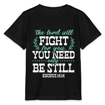 Bible verset prière Bible Jésus - T-shirt bio MINI CREATOR Stanley/Stella Enfant - noir - Devant - Mikhail (115cm)