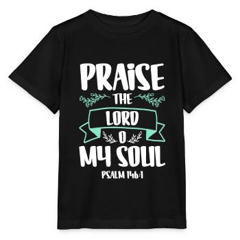 Bibelvers Gebet Bibel Jesus - Stanley/Stella Kinder T-Shirt MINI CREATOR  - Schwarz - Vorne - Mikhail (115cm)