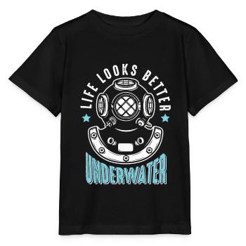 Dive Tauchen Apnoetauchen - Stanley/Stella Kinder T-Shirt MINI CREATOR  - Schwarz - Vorne - Mikhail (115cm)