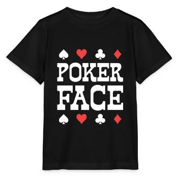 Poker Gambling Face Cards - Stanley/Stella MINI CREATOR Kids’ T-Shirt - black - Front - Mikhail (115cm)