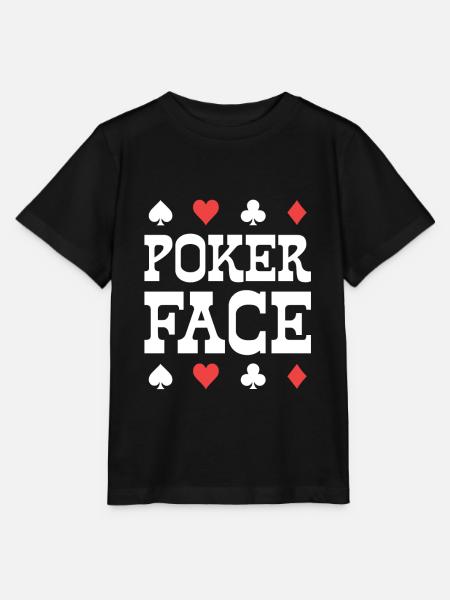 Poker Gambling Face Karten - Stanley/Stella Kinder T-Shirt MINI CREATOR - Schwarz