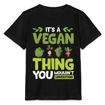 Vegan Veganer - Stanley/Stella Kinder T-Shirt MINI CREATOR  - Schwarz - Vorne - Mikhail (115cm)
