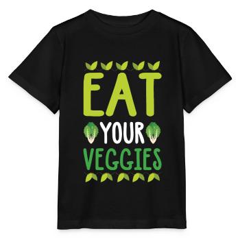 Vegetable saying - Stanley/Stella MINI CREATOR Kids’ T-Shirt - black - Front - Mikhail (115cm)