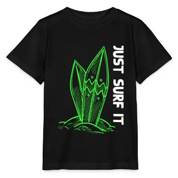 Surf planche de surf - T-shirt bio MINI CREATOR Stanley/Stella Enfant - noir - Devant - Mikhail (115cm)