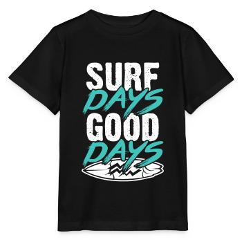 Surfing Surf - Stanley/Stella MINI CREATOR Kids’ T-Shirt - black - Front - Mikhail (115cm)