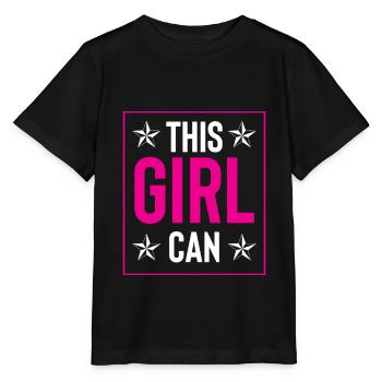 girl girl power saying - Stanley/Stella MINI CREATOR Kids’ T-Shirt - black - Front - Mikhail (115cm)