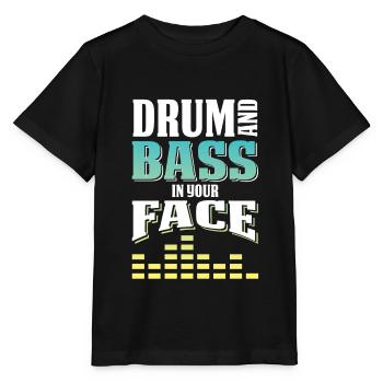 drum and bass spruch - T-shirt bio MINI CREATOR Stanley/Stella Enfant - noir - Devant - Mikhail (115cm)