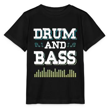 drum and bass spruch - T-shirt bio MINI CREATOR Stanley/Stella Enfant - noir - Devant - Mikhail (115cm)