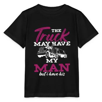 Truck trucker mann - Stanley/Stella Kinder T-Shirt MINI CREATOR  - Schwarz - Vorne - Mikhail (115cm)