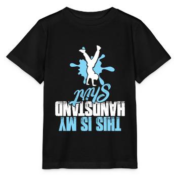 handstand cheerleading - Stanley/Stella MINI CREATOR Kids’ T-Shirt - black - Front - Mikhail (115cm)