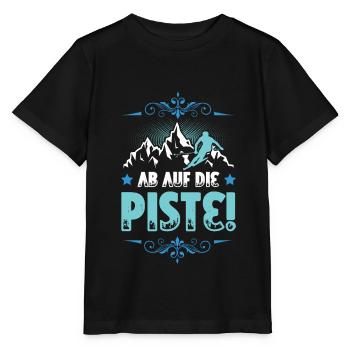 ab auf die piste - Stanley/Stella Kinder T-Shirt MINI CREATOR  - Schwarz - Vorne - Mikhail (115cm)