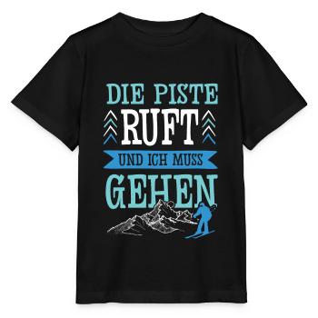 Die Piste Ruft - Stanley/Stella Kinder T-Shirt MINI CREATOR  - Schwarz - Vorne - Mikhail (115cm)