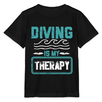 Diving therapy - Stanley/Stella MINI CREATOR Kids’ T-Shirt - black - Front - Mikhail (115cm)