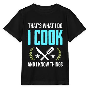 kochen koch - Stanley/Stella Kinder T-Shirt MINI CREATOR  - Schwarz - Vorne - Mikhail (115cm)