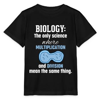 Biologist biology teacher pupil student gift - Stanley/Stella MINI CREATOR Kids’ T-Shirt - black - Front - Mikhail (115cm)
