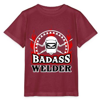 Soudeur badass - T-shirt bio MINI CREATOR Stanley/Stella Enfant - bordeaux - Devant - Kain (125cm)
