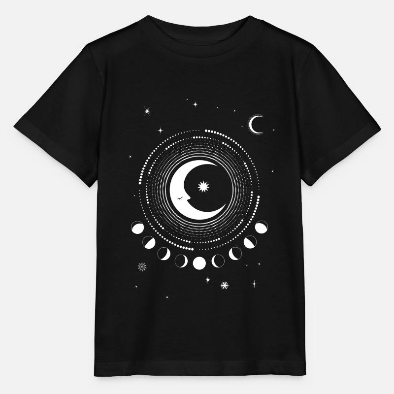 Crescent Moon Universe Wiccan Witch - Stanley/Stella MINI CREATOR Kids’ T-Shirt - black