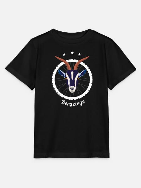 Bergziege Fahrrad Mountainbike Radfahrer T-Shirt - Stanley/Stella Kinder T-Shirt MINI CREATOR - Schwarz