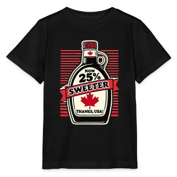 Maintenant 25 % plus sucré – Humour des douanes canadiennes - T-shirt bio MINI CREATOR Stanley/Stella Enfant - noir - Devant - Mikhail (115cm)