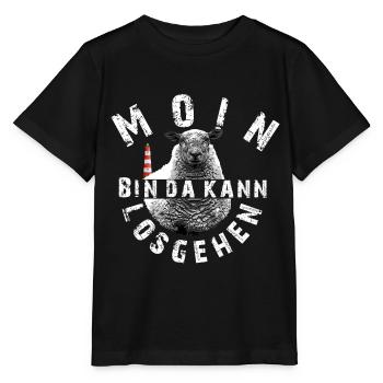 Bin da kann losgehen - Stanley/Stella Kinder T-Shirt MINI CREATOR  - Schwarz - Vorne - Mikhail (115cm)