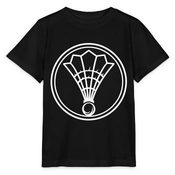 Badminton Symbol Mannschaft - Stanley/Stella Kinder T-Shirt MINI CREATOR  - Schwarz - Vorne - Mikhail (115cm)