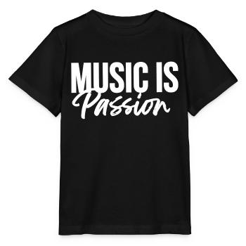 Music is passion - Stanley/Stella Kinder T-Shirt MINI CREATOR  - Schwarz - Vorne - Mikhail (115cm)