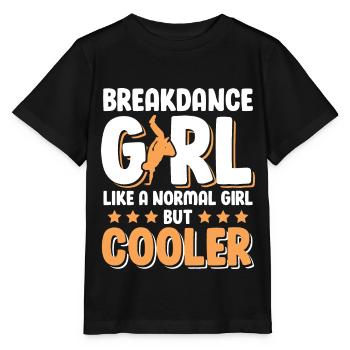 Breakdance Girl Girls - Stanley/Stella MINI CREATOR Kids’ T-Shirt - black - Front - Mikhail (115cm)