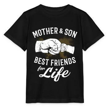 Mère et fils - Meilleurs amis pour la vie - T-shirt bio MINI CREATOR Stanley/Stella Enfant - noir - Devant - Mikhail (115cm)