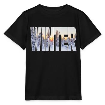 Winter - Stanley/Stella Kinder T-Shirt MINI CREATOR  - Schwarz - Vorne - Mikhail (115cm)