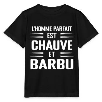 Barbu Chauve Homme Parfait Humour Cadeau - T-shirt bio MINI CREATOR Stanley/Stella Enfant - noir - Devant - Mikhail (115cm)