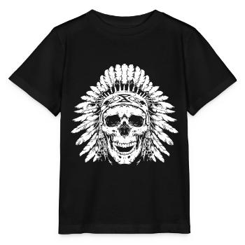 Crâne de chef - T-shirt bio MINI CREATOR Stanley/Stella Enfant - noir - Devant - Mikhail (115cm)