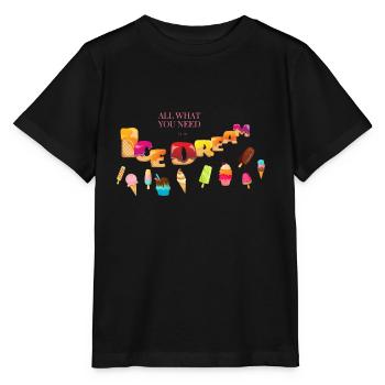 Ice Dream - Stanley/Stella MINI CREATOR Kids’ T-Shirt - black - Front - Mikhail (115cm)
