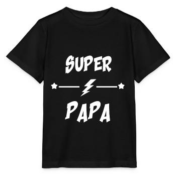Super papa - T-shirt bio MINI CREATOR Stanley/Stella Enfant - noir - Devant - Mikhail (115cm)