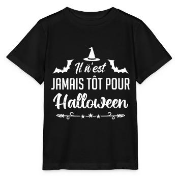 Il n’est jamais tôt pour Halloween - T-shirt bio MINI CREATOR Stanley/Stella Enfant - noir - Devant - Mikhail (115cm)