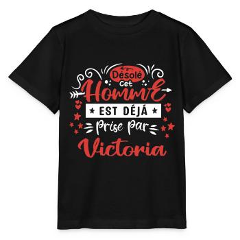 Cadeau Homme déja pris par Victoria - T-shirt bio MINI CREATOR Stanley/Stella Enfant - noir - Devant - Mikhail (115cm)