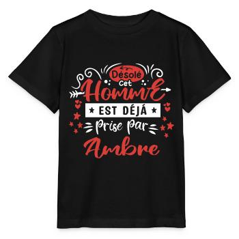 Cadeau Homme déja pris par Ambre - T-shirt bio MINI CREATOR Stanley/Stella Enfant - noir - Devant - Mikhail (115cm)