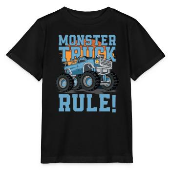 Monster truck rules! Truck-lover-monster-truck - Stanley/Stella MINI CREATOR Kids’ T-Shirt - black - Front - Mikhail (115cm)
