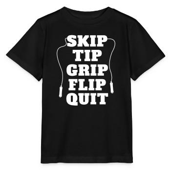 Skip Tip Grip Flip Quit Springseil Springseil - Stanley/Stella Kinder T-Shirt MINI CREATOR  - Schwarz - Vorne - Mikhail (115cm)