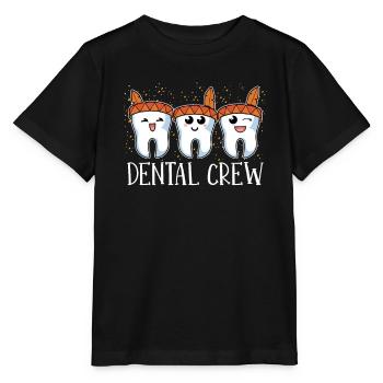Dental Crew Thanksgiving Zahnarzt Dental - Stanley/Stella Kinder T-Shirt MINI CREATOR  - Schwarz - Vorne - Mikhail (115cm)