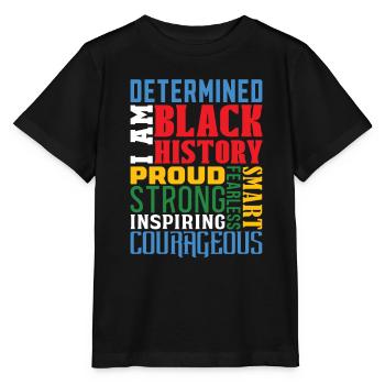 Determined African-American of Blacks - Stanley/Stella MINI CREATOR Kids’ T-Shirt - black - Front - Mikhail (115cm)