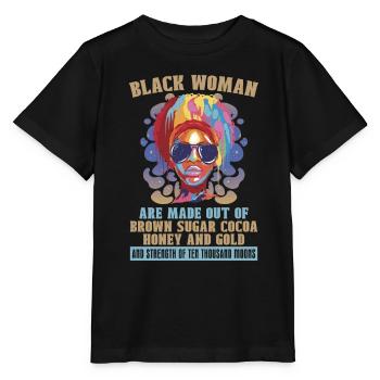 Schwarze Frauen Schwarze Geschichte Afroamerikaner - Stanley/Stella Kinder T-Shirt MINI CREATOR  - Schwarz - Vorne - Mikhail (115cm)