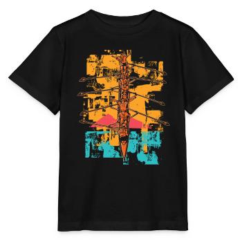 Paint Splatter Dragon Boat Racing Paddlers Drache - Stanley/Stella MINI CREATOR Kids’ T-Shirt - black - Front - Mikhail (115cm)