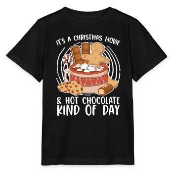 Film de Noël & Hot Choco Art Of Day Noël - T-shirt bio MINI CREATOR Stanley/Stella Enfant - noir - Devant - Mikhail (115cm)