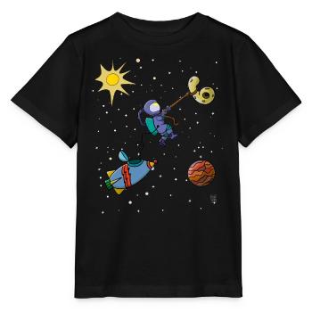 Astronaut 6. Geburtstag 6 Jahre Rakete Weltraum - Stanley/Stella Kinder T-Shirt MINI CREATOR  - Schwarz - Vorne - Mikhail (115cm)