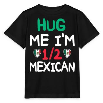 Humour Mexicain Je Suis À Moitié Mexicain - T-shirt bio MINI CREATOR Stanley/Stella Enfant - noir - Devant - Mikhail (115cm)